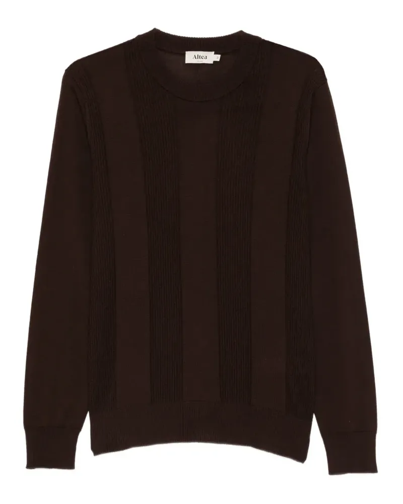 Altea Gerippter Pullover mit Einsätzen - Braun Braun