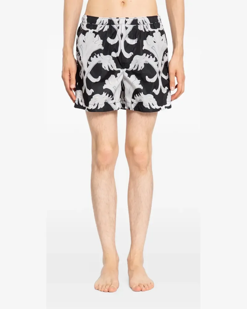 Valentino Garavani baroque-print swim shorts - Schwarz Schwarz