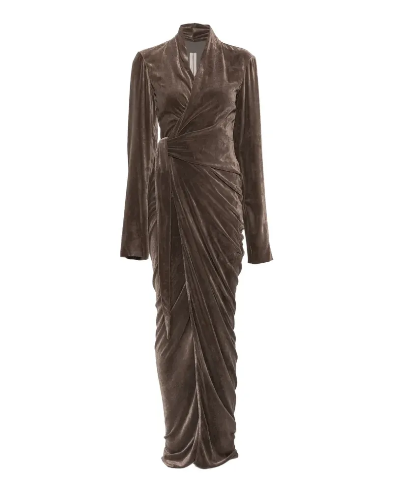 Rick Owens Drapiertes Wickelkleid - Grau Grau