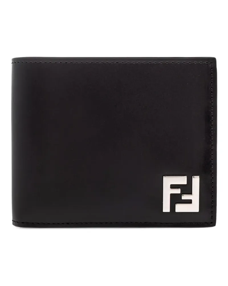 Fendi Portemonnaie mit Logo-Schild - Schwarz Schwarz