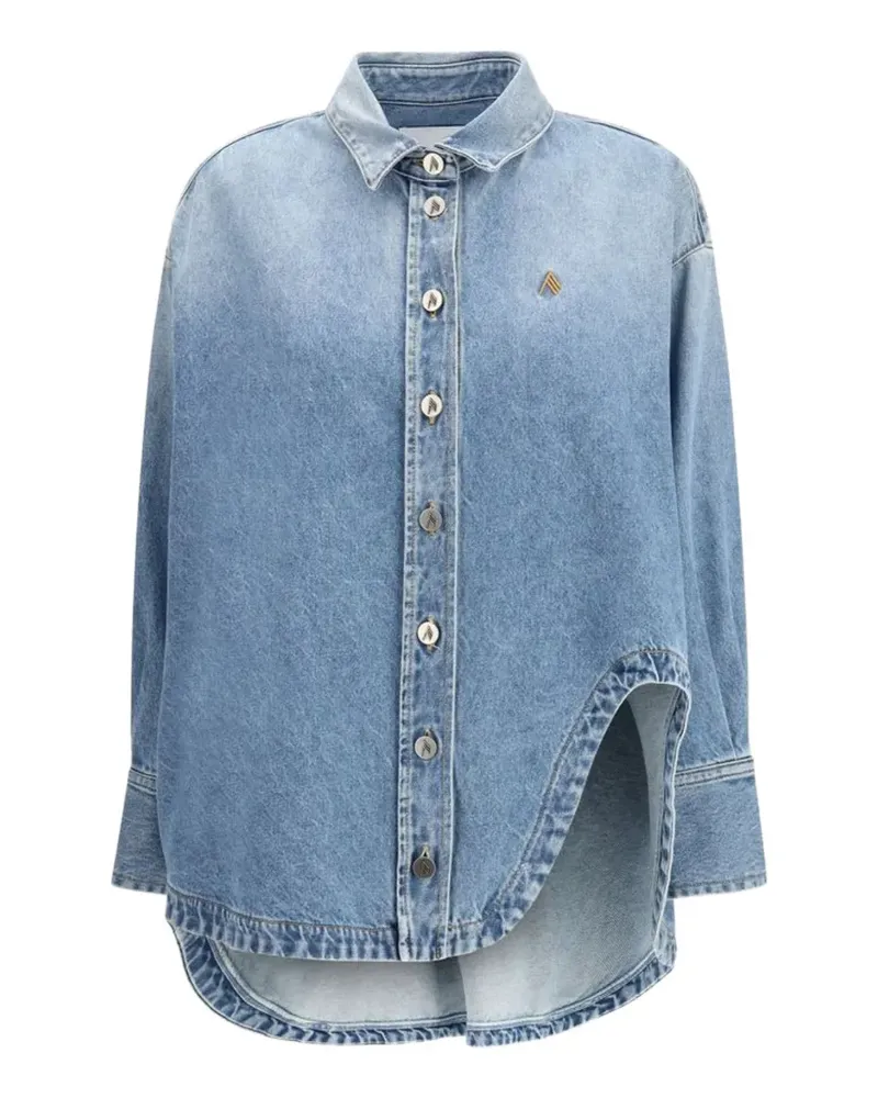 ATTICO Diana asymmetric denim shirt - Blau Blau