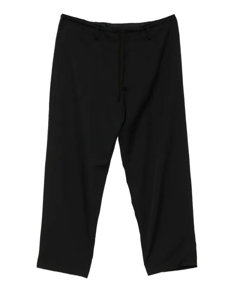 Yohji Yamamoto Wide-Leg-Hose mit Kordelzug - Schwarz Schwarz