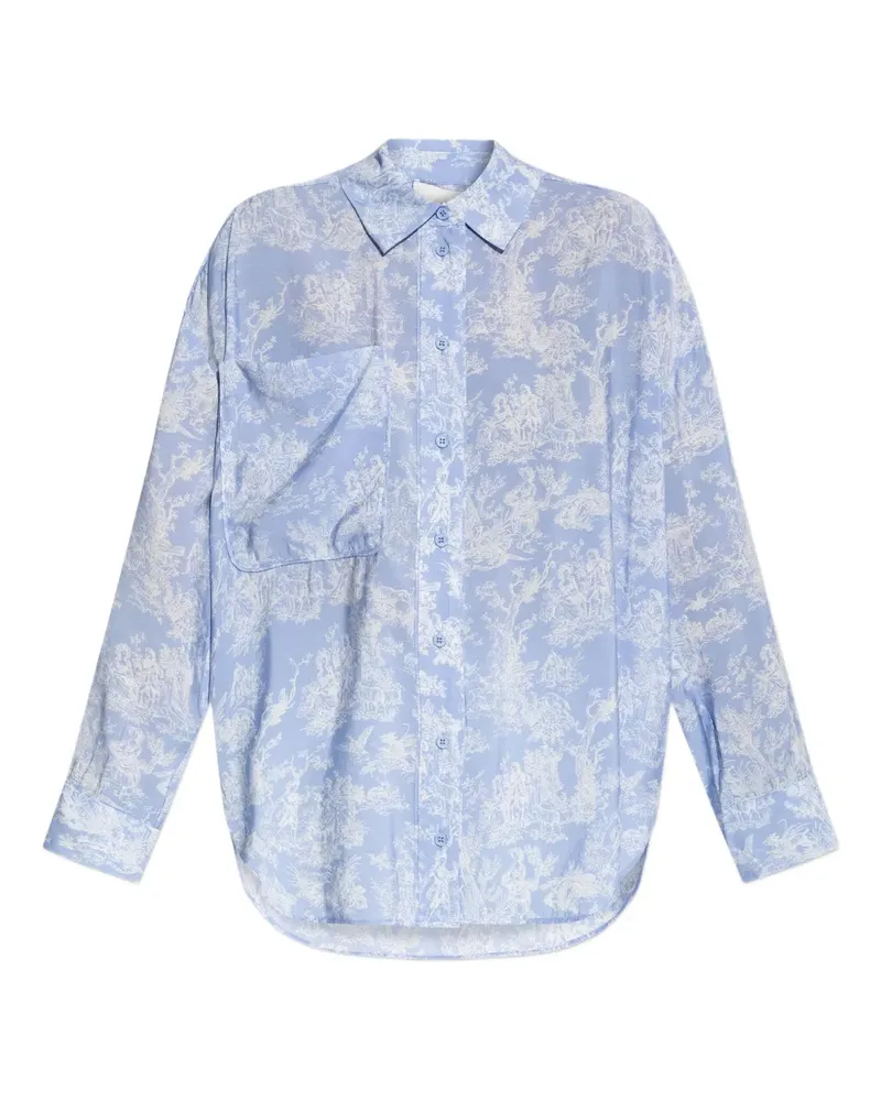 MUNTHE Filius Hemd - Blau Blau