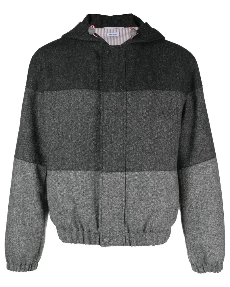 Thom Browne Gefütterte Jacke in Colour-Block-Optik - Schwarz Schwarz
