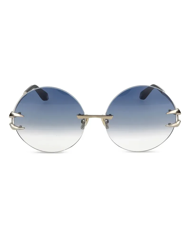 Roberto Cavalli Sonnenbrille mit rundem Gestell - Gold Gold