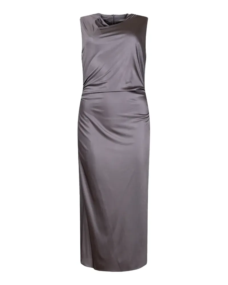 Pinko sleeveless gathered midi dress - Grau Grau