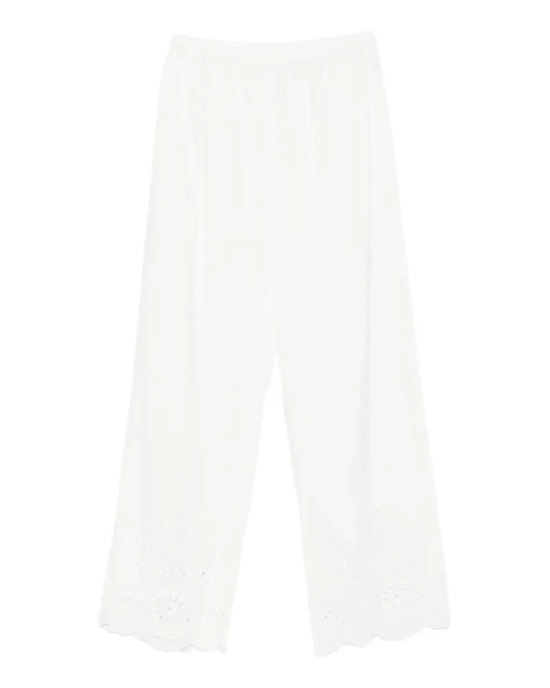 MC2 Saint Barth Inez scalloped-hem trousers - Weiß Weiß