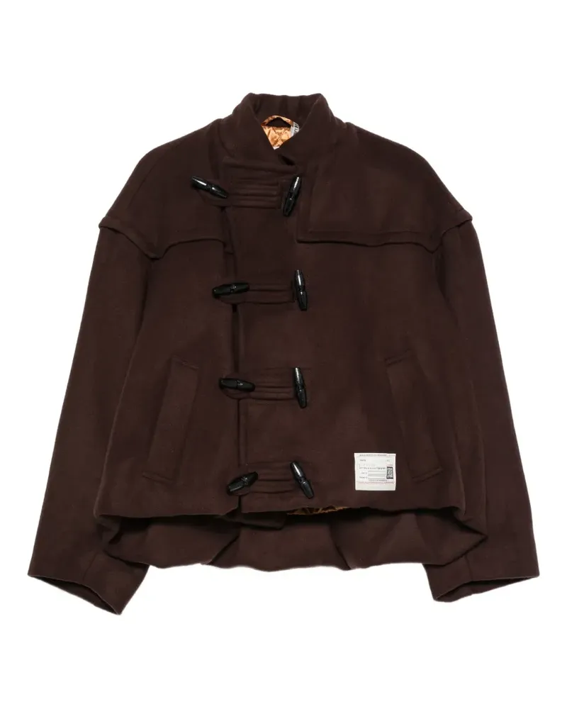 MIHARAYASUHIRO roll-up hem duffle coat - Braun Braun