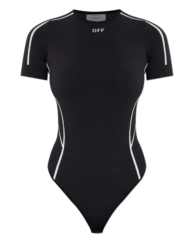OFF-WHITE crew-neck short-sleeve bodysuit - Schwarz Schwarz