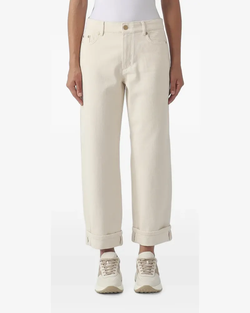 Max Mara straight-leg turn-up jeans - Weiß Weiß