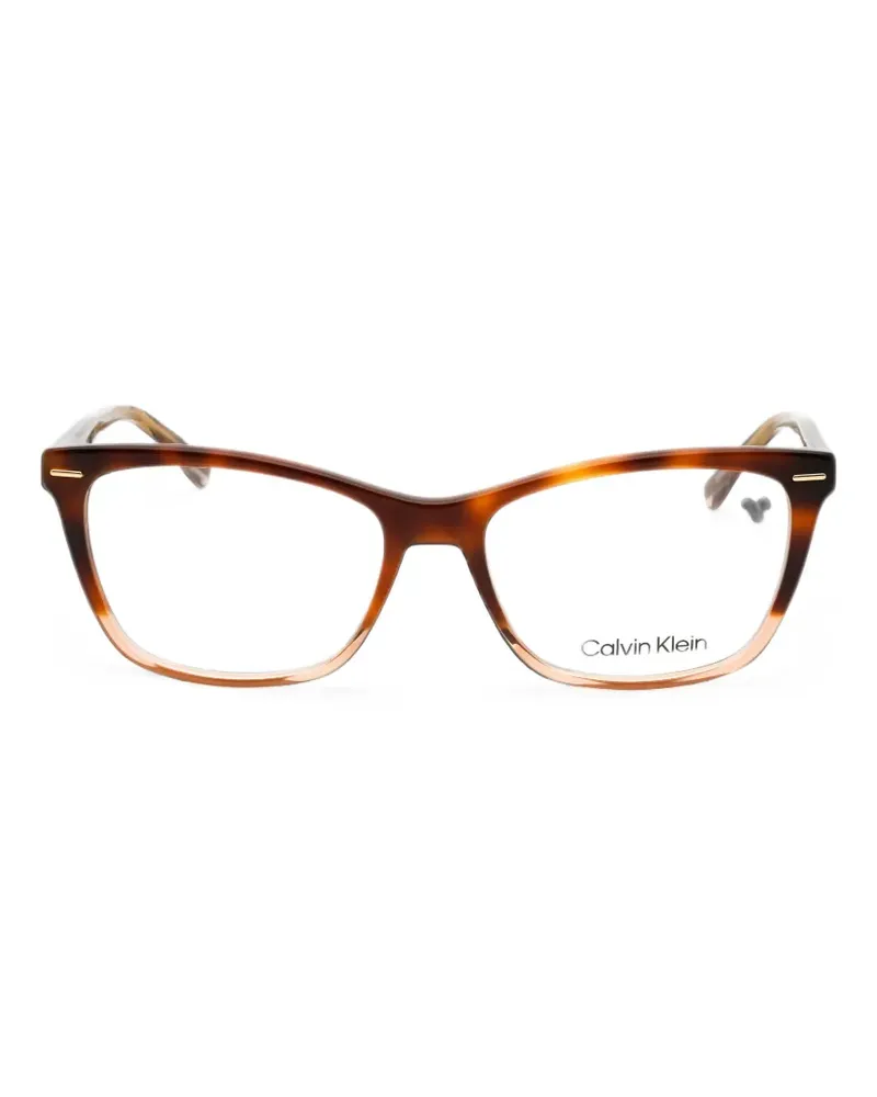 Calvin Klein Brille mit eckigem Gestell - Braun Braun