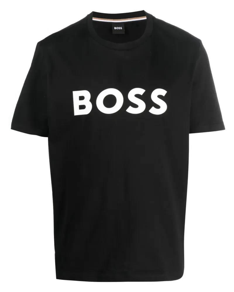 HUGO BOSS T-Shirt mit Logo-Print - Schwarz Schwarz