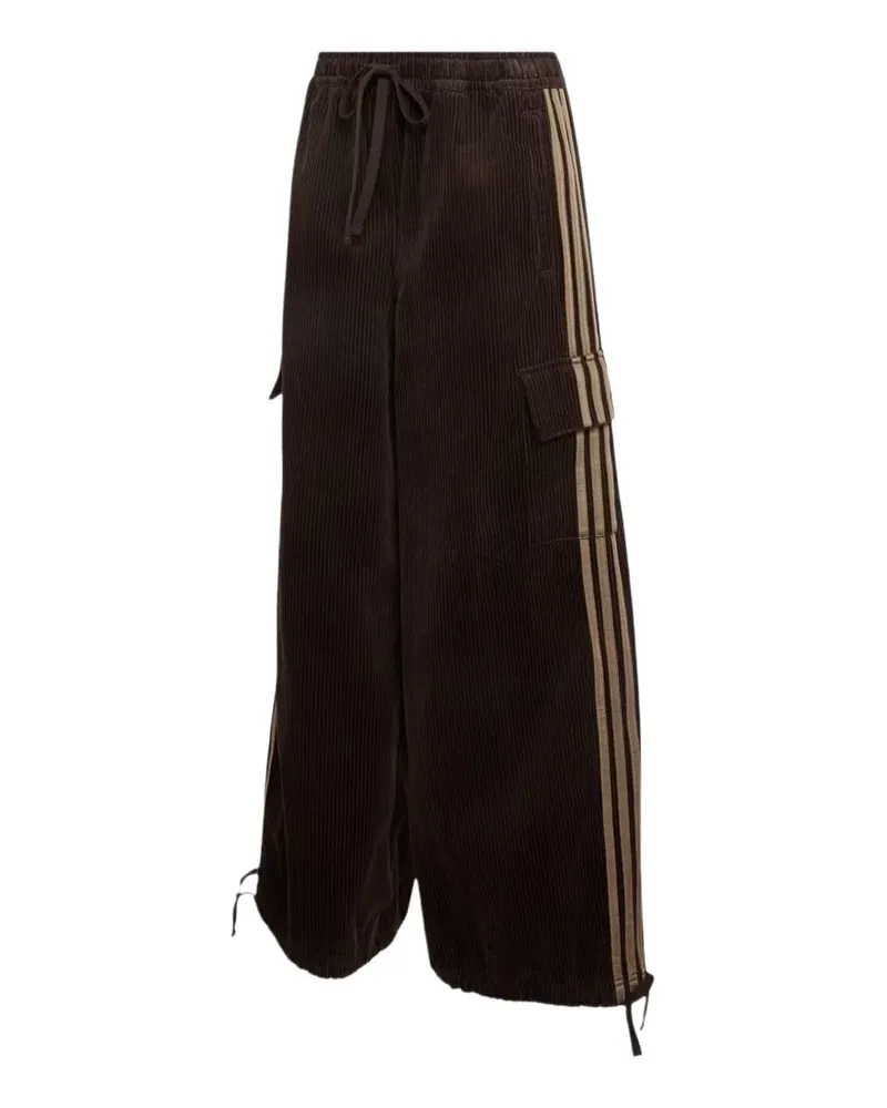 adidas Cordhose mit Seitenstreifen - Braun Braun