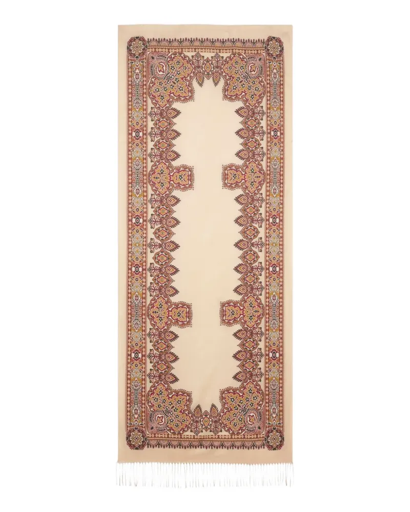 Etro baroque-jacquard scarf - Nude Nude