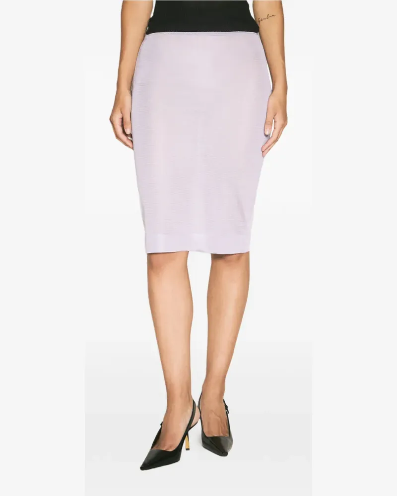 Saint Laurent Semi-transparenter Midirock - Violett Violett