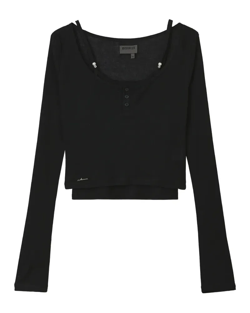 Musium Div. Geknöpftes Oberteil - Schwarz Schwarz
