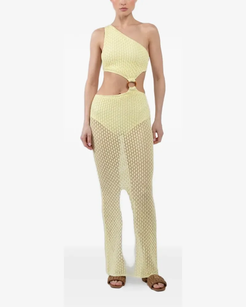 BANANHOT one-shoulder ring-detail midi dress - Gelb Gelb