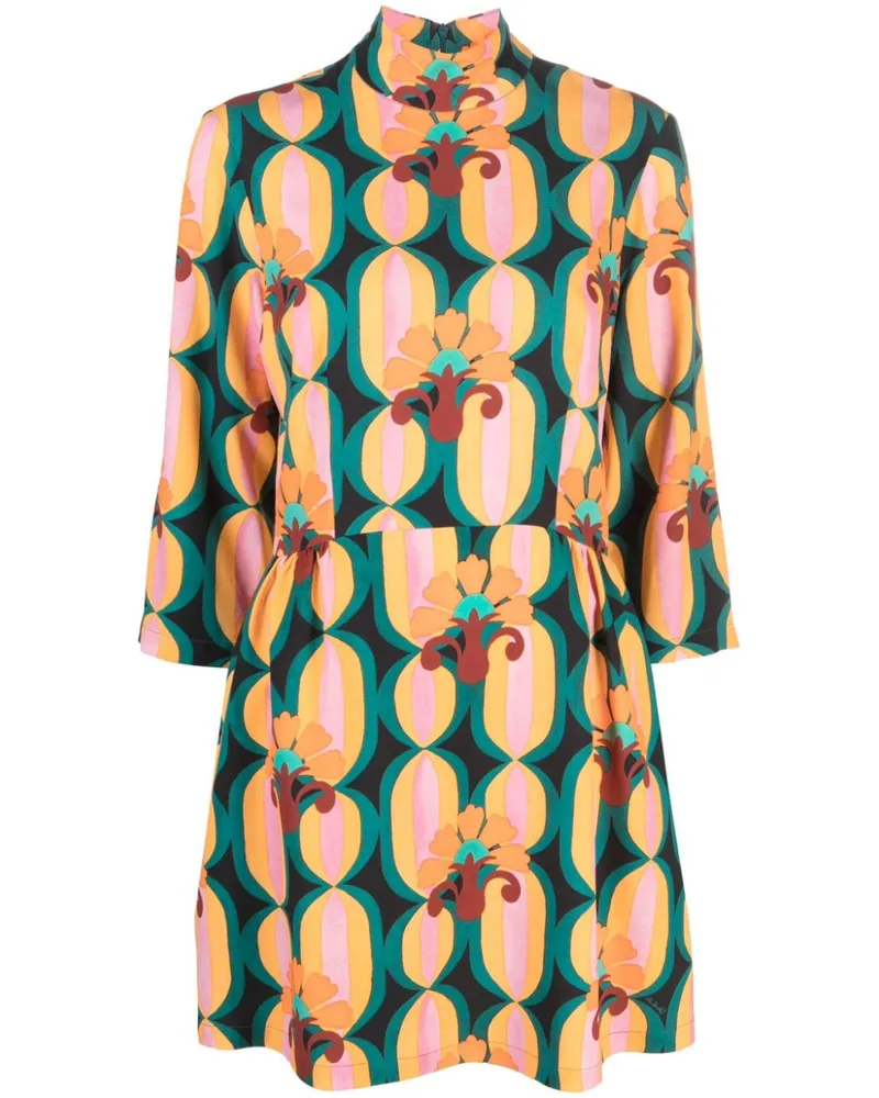 La DoubleJ Minikleid mit geometrischem Print - Blau Blau