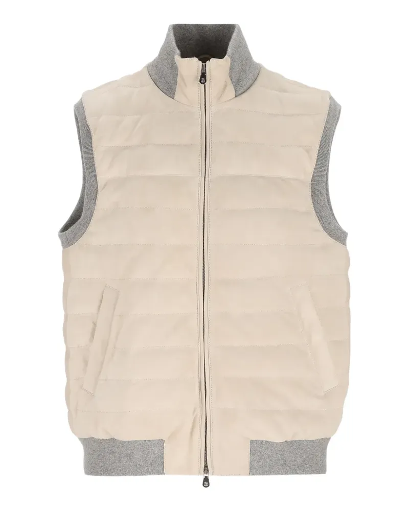 Brunello Cucinelli quilted gilet - Nude Nude