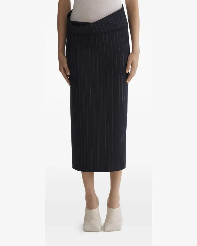 Thierry Mugler Rock mit Nadelstreifen - Schwarz Schwarz