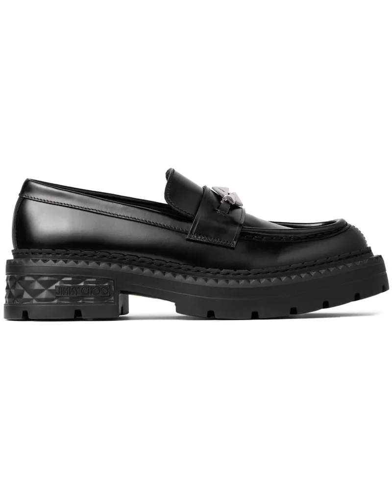 Jimmy Choo Marlow Loafer mit Rauten - Schwarz Schwarz