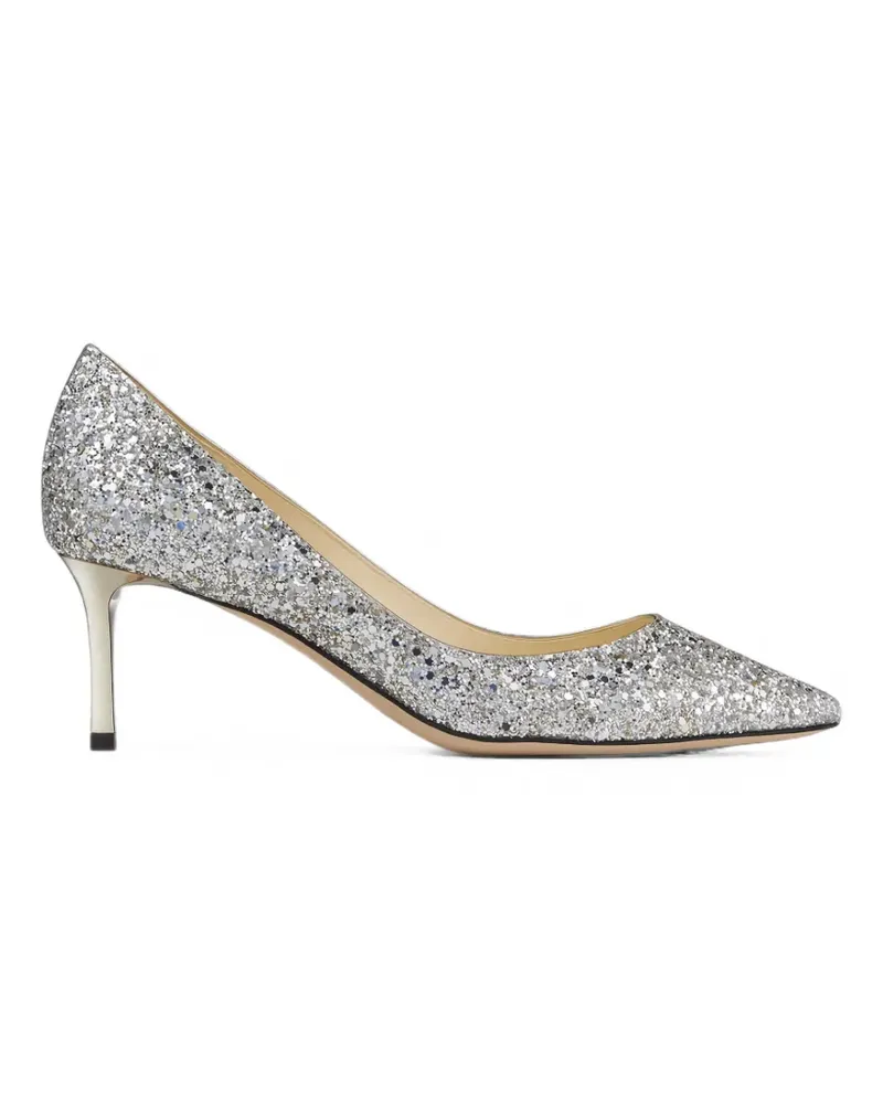 Jimmy Choo Romy glitter-effect pumps - Silber Silber