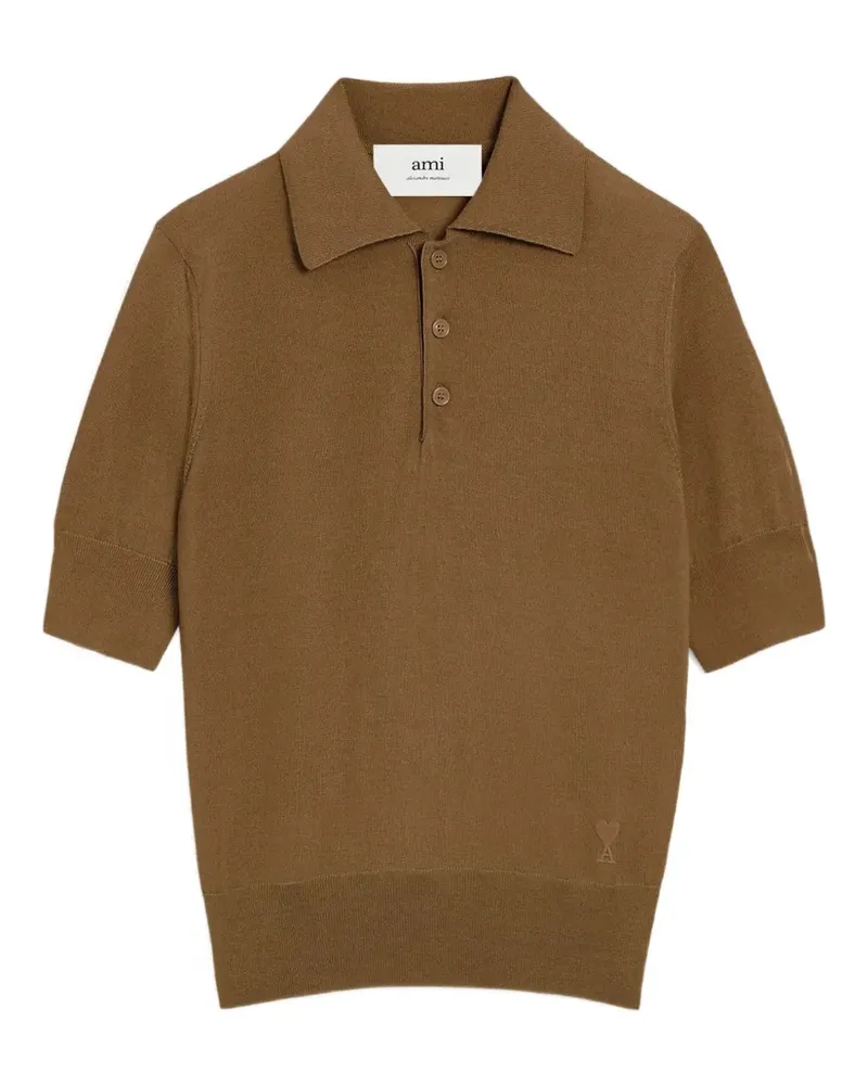 AMI Paris Klassisches Poloshirt - Braun Braun