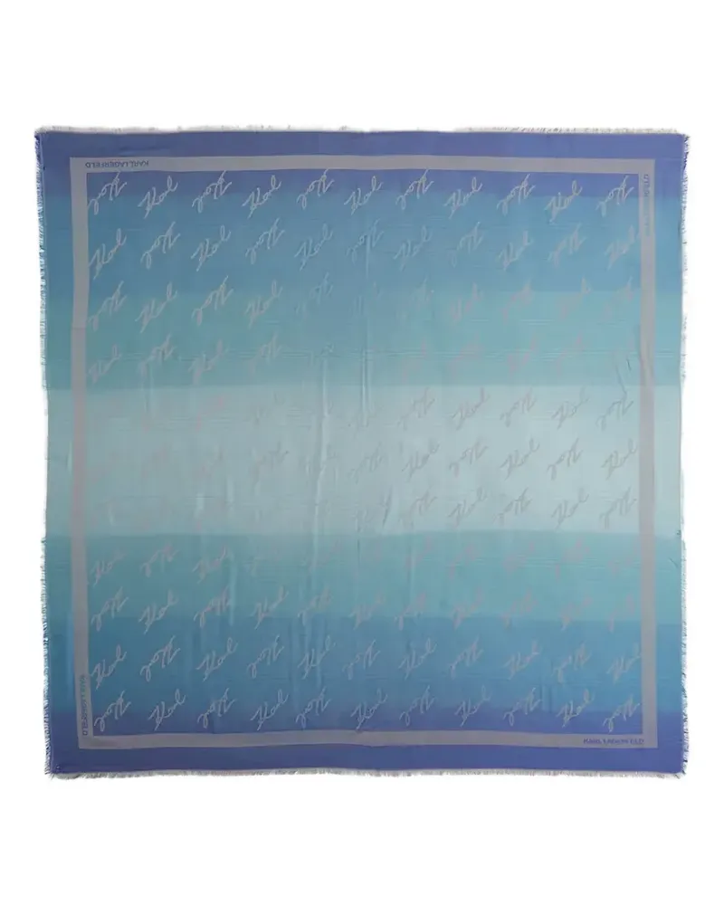 Karl Lagerfeld Schal mit Logo-Muster - Blau Blau