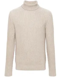 Tagliatore Gerippter Strickpullover Braun