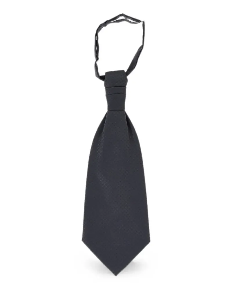 Corneliani patterned wool-blend ascot tie - Blau Blau