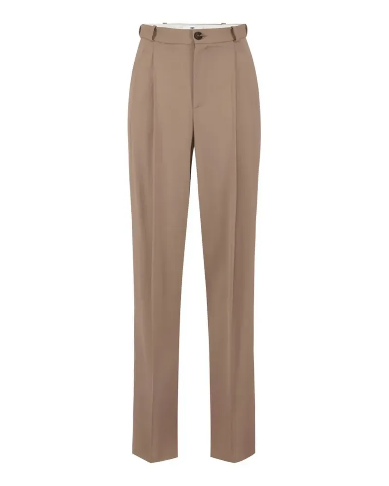 Elisabetta Franchi pleated trousers - Braun Braun