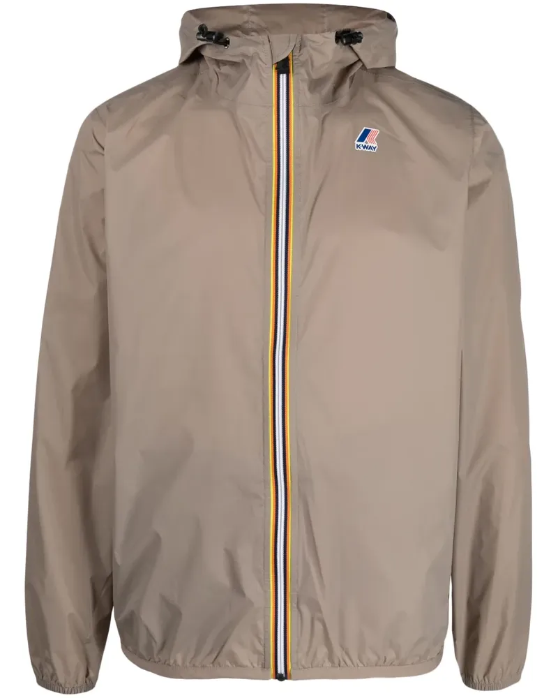 K-Way Kapuzenjacke mit Logo-Print - Nude Nude