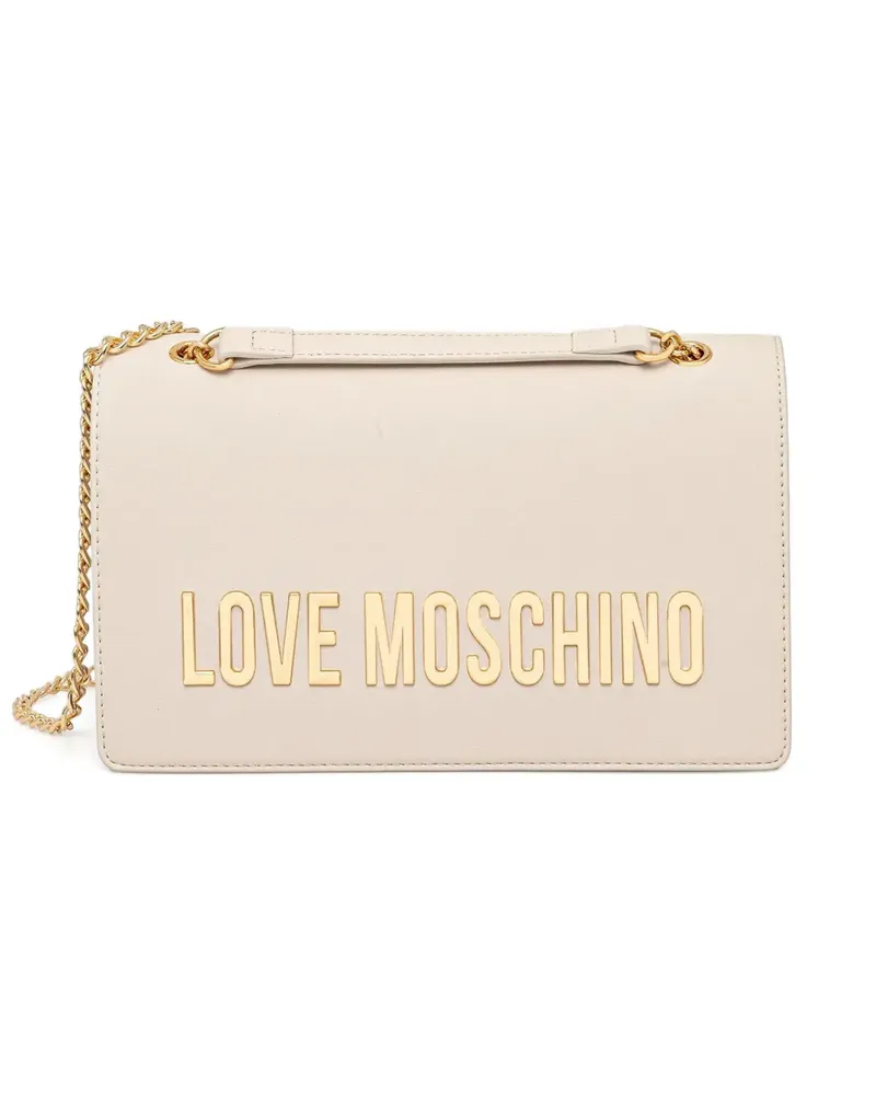 Moschino logo chain shoulder bag - Nude Nude