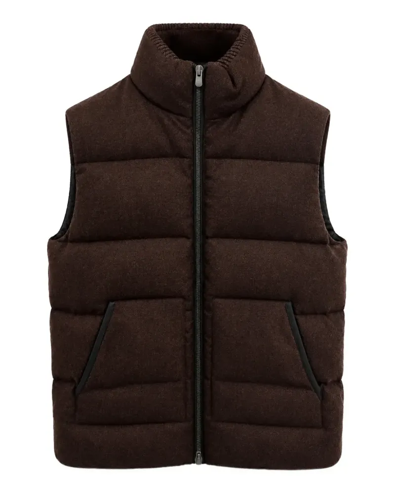 AGNONA quilted padded gilet - Braun Braun