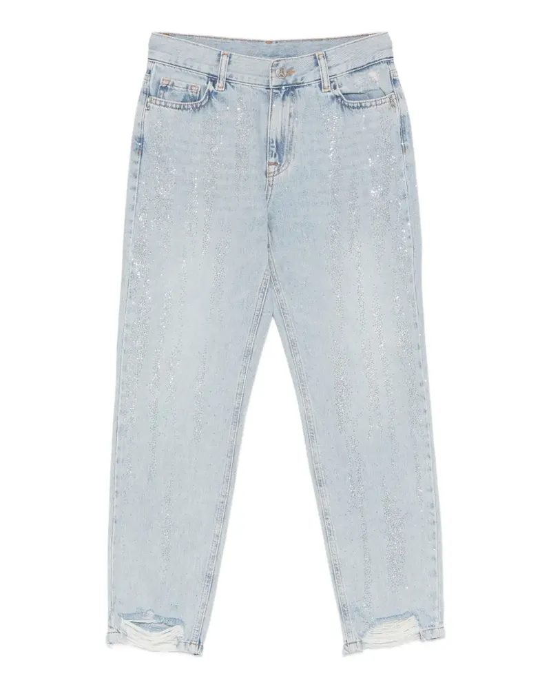 Patrizia Pepe embellished distressed jeans - Blau Blau