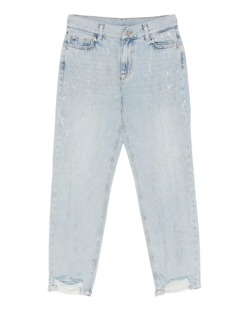 Patrizia Pepe embellished distressed jeans - Blau Blau
