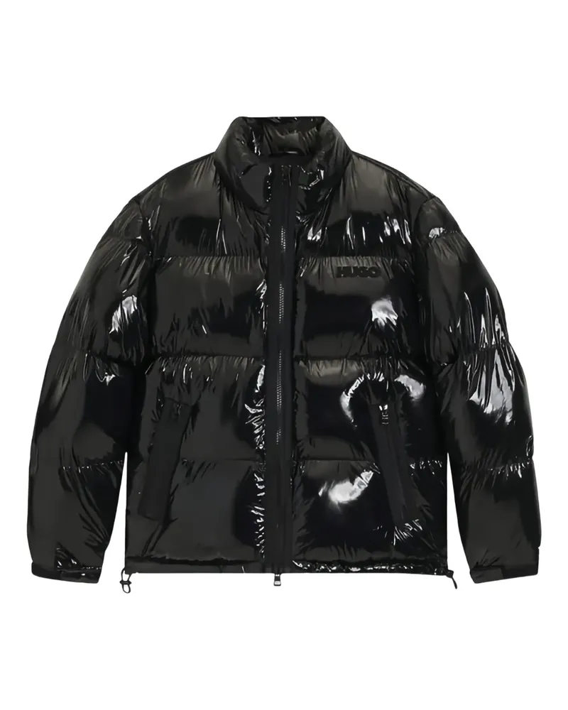 HUGO BOSS Wattierte Jacke mit verstellbarem Saum - Schwarz Schwarz
