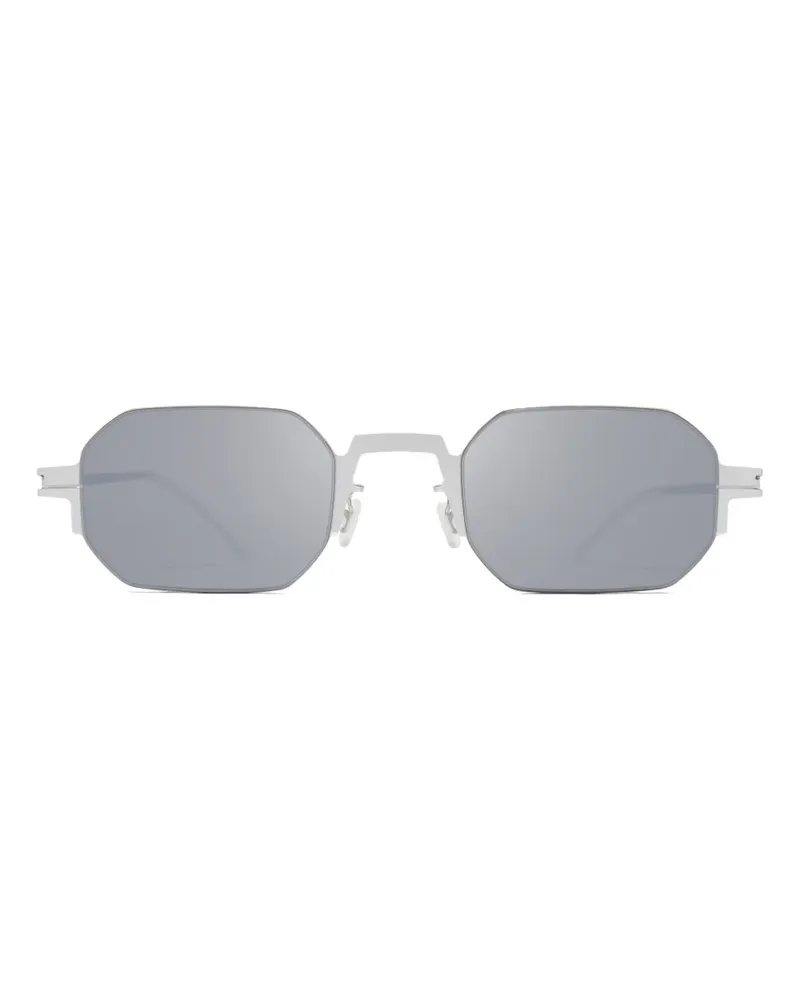 Mykita Sonnenbrille mit geometrischem Gestell - Silber Silber