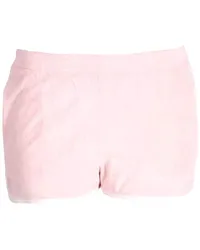 SPORTY & RICH Hotel du Cap Cursive Shorts Rosa