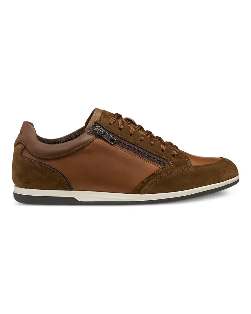 Geox Renan Sneakers mit seitlichem Reißverschluss und Einsätzen - Braun Braun