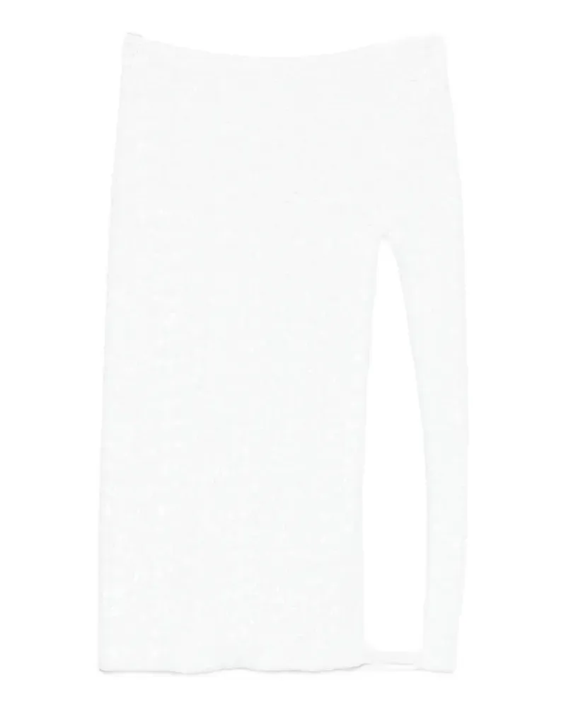 Oséree sequin-embellished side-slit midi skirt - Weiß Weiß