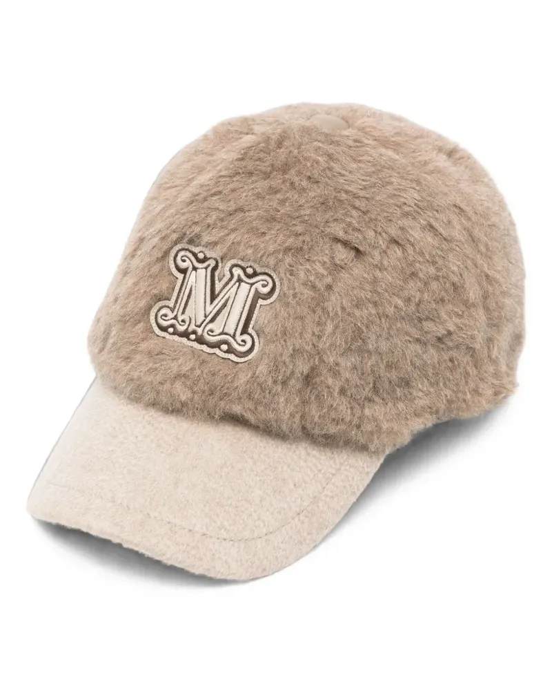 Max Mara logo-patch faux-fur cap - Braun Braun