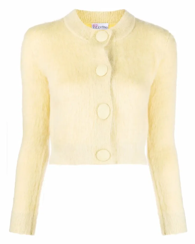 RED Valentino Cropped-Cardigan mit Knöpfen - Gelb Gelb