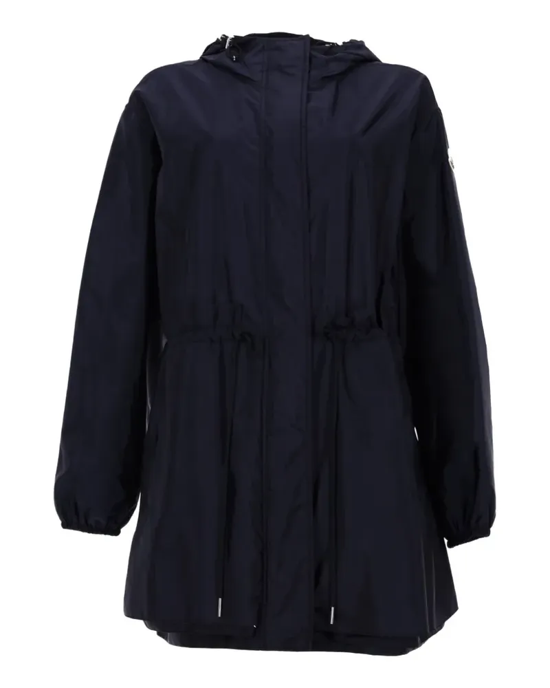 Moncler hooded drawstring-waist coat - Blau Blau