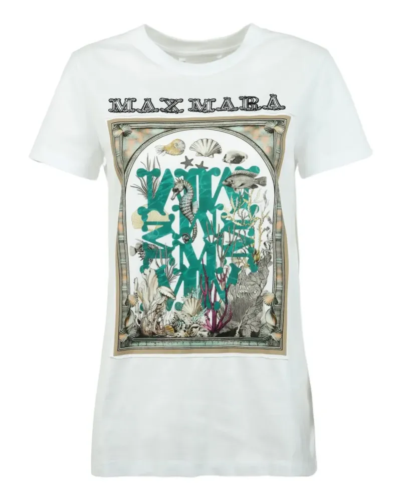 Max Mara graphic-print T-shirt - Weiß Weiß