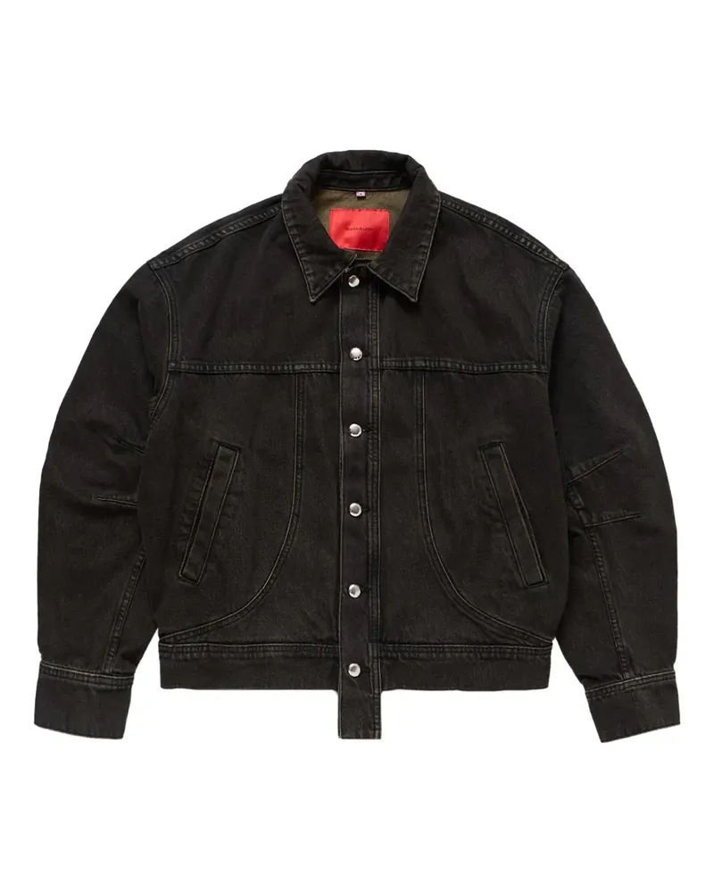 Eckhaus Latta panelled denim jacket - Grau Grau
