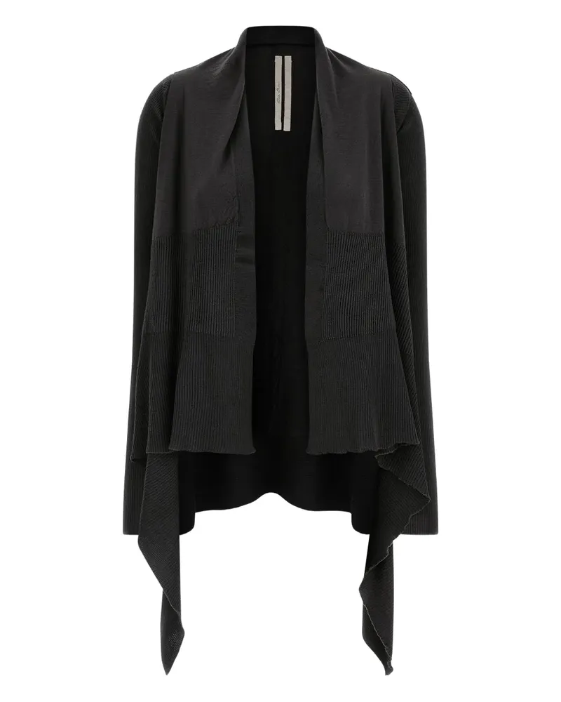 Rick Owens Gerippter Cardigan - Schwarz Schwarz