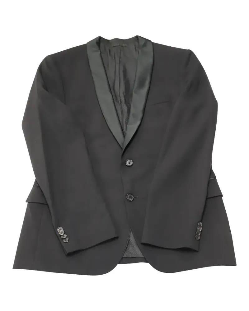 HUGO BOSS buttoned tuxedo blazer - Schwarz Schwarz