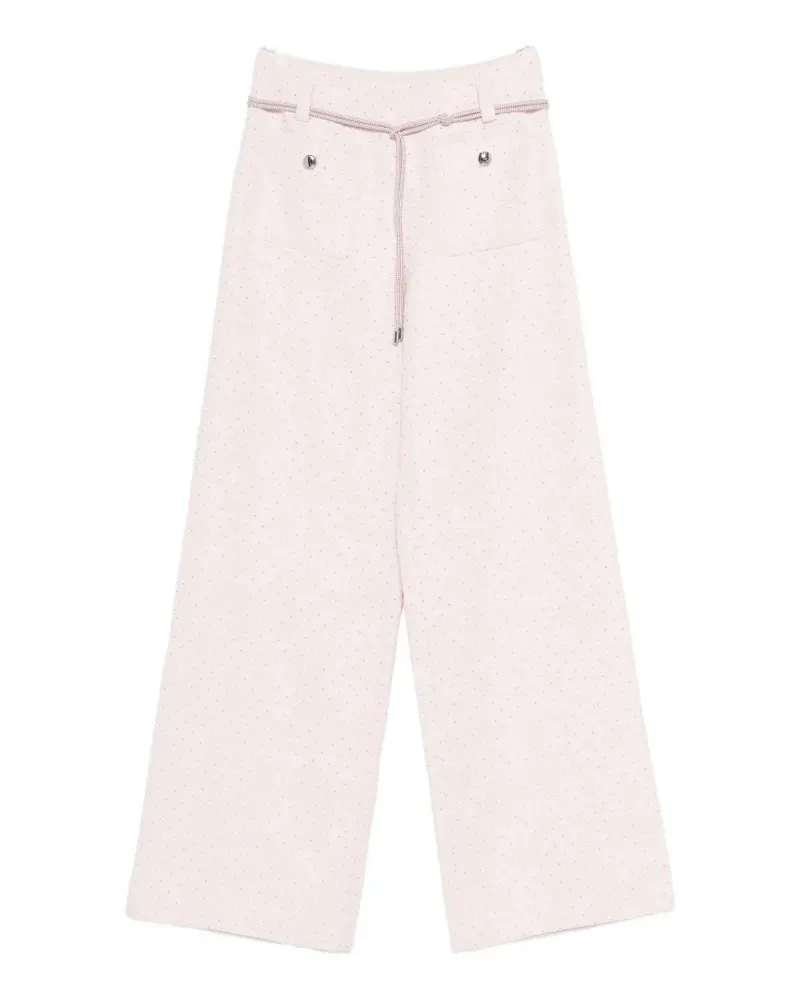 Maje crystal-embellished tailored trousers - Rosa Rosa