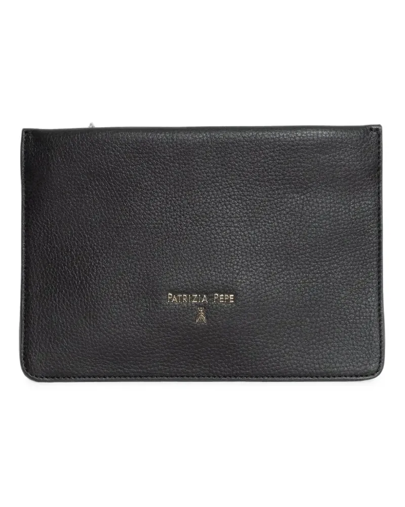 Patrizia Pepe Clutch mit Logo-Print - Schwarz Schwarz